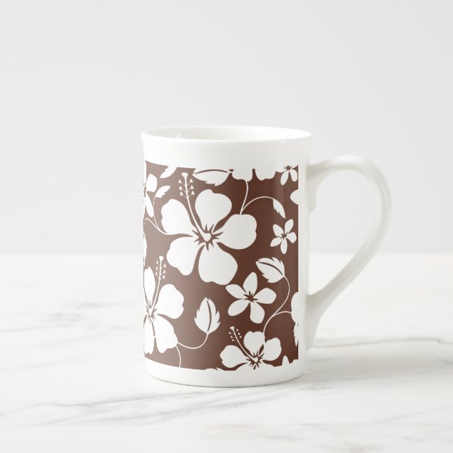 CANECA DE PORCELANA HAWAIIAN HULA (HIBISCUS) BROWN (Direita)