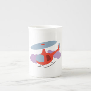 Caneca De Porcelana Helicóptero