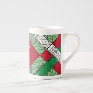 Caneca De Porcelana HOLIDAY ARGYLE KNIT Bone China Mug