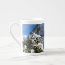 Caneca De Porcelana Holly Berries em neve - Martha's Vineyard