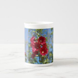 Caneca De Porcelana Hollyhocks: mug de porcelana