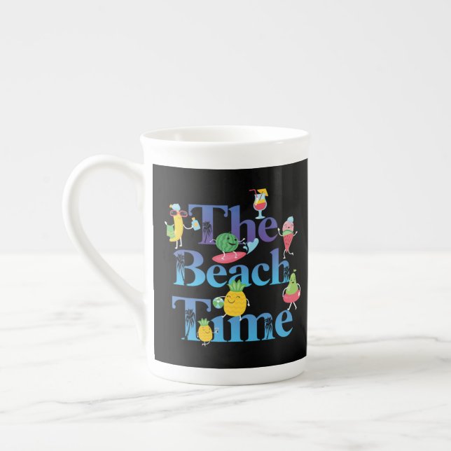 Caneca De Porcelana Hora da Praia (Esquerda)