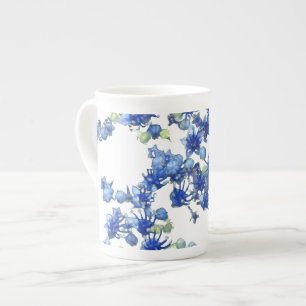 Caneca De Porcelana hydrangea bgc transparente