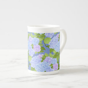 Caneca De Porcelana Hydrangea do jardim noturno