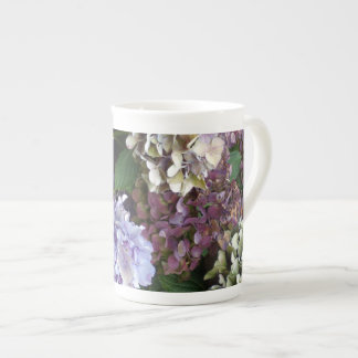 Caneca De Porcelana Hydrangeas roxos de 1 azul da lavanda