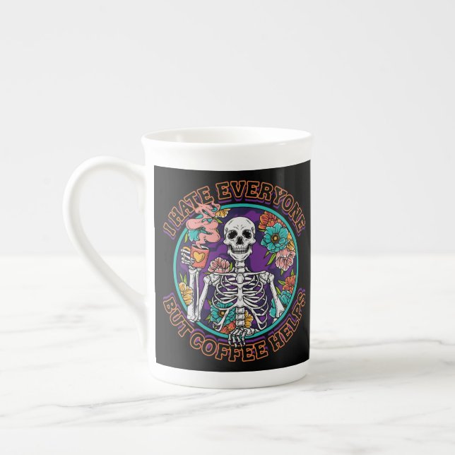 Caneca De Porcelana I Hate Everybody Coffee Helps Coffee Lover Gifts  (Esquerda)