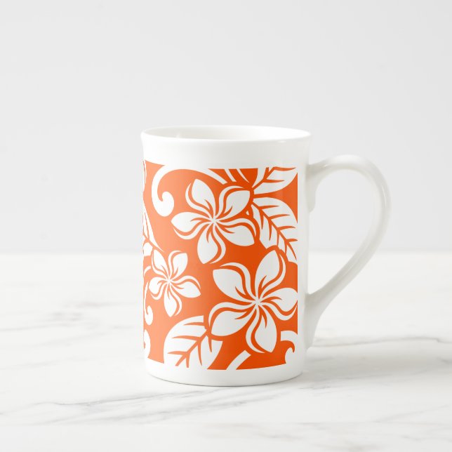 CANECA DE PORCELANA ILHA PLUMÉRIA (MUITO LARANJA) (Direita)