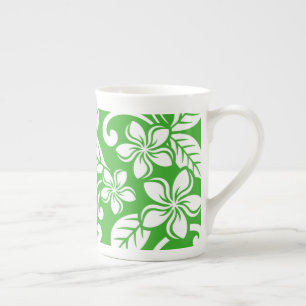 CANECA DE PORCELANA ILHA PLUMERIA (VERDE CÍTRICO)