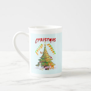 Caneca De Porcelana Iluminação de Natal