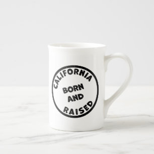 Caneca De Porcelana Ilustração de Nascido e Criado na Califórnia