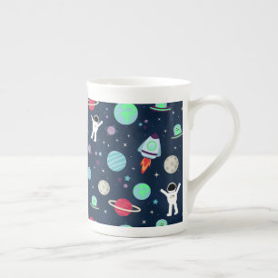 Caneca De Porcelana ilustração de padrão espacial