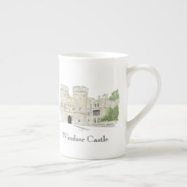 Caneca De Porcelana Ilustração do Landmark Icônico do Castelo de Winds