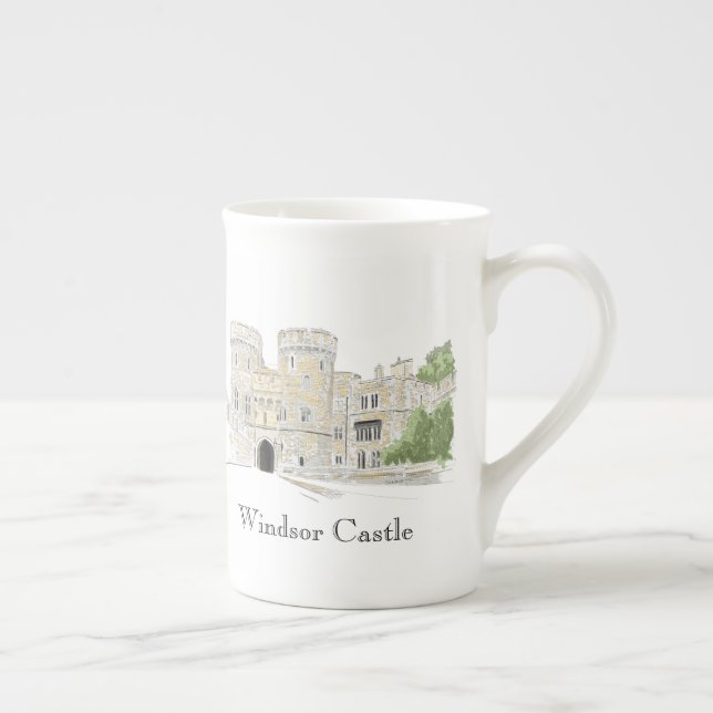 Caneca De Porcelana Ilustração do Landmark Icônico do Castelo de Winds (Direita)