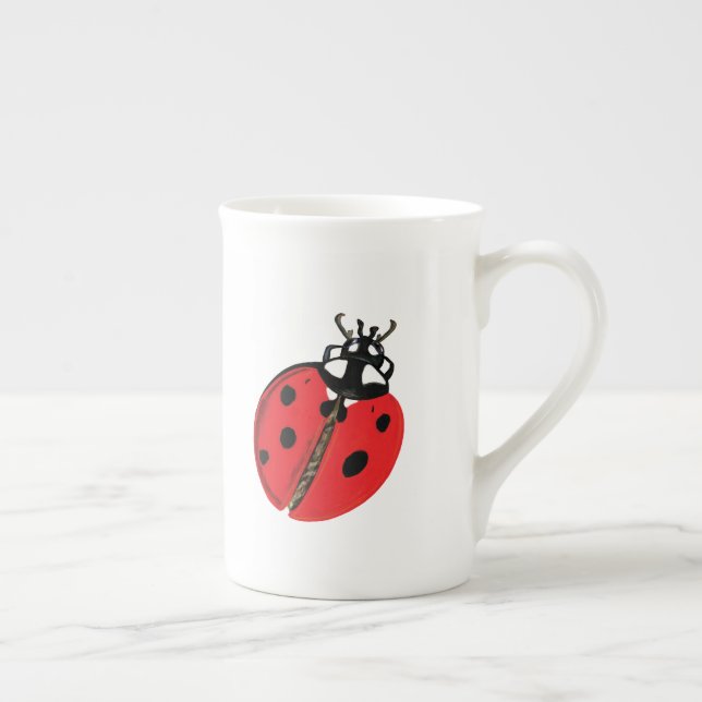 Caneca De Porcelana Ilustração Lady Bug (Direita)