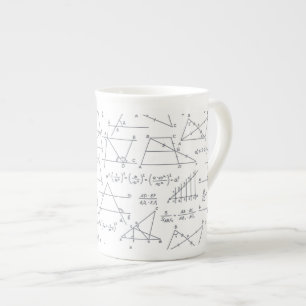 Caneca De Porcelana Ilustrações de Cálculos Matemáticos Escritos à Mão
