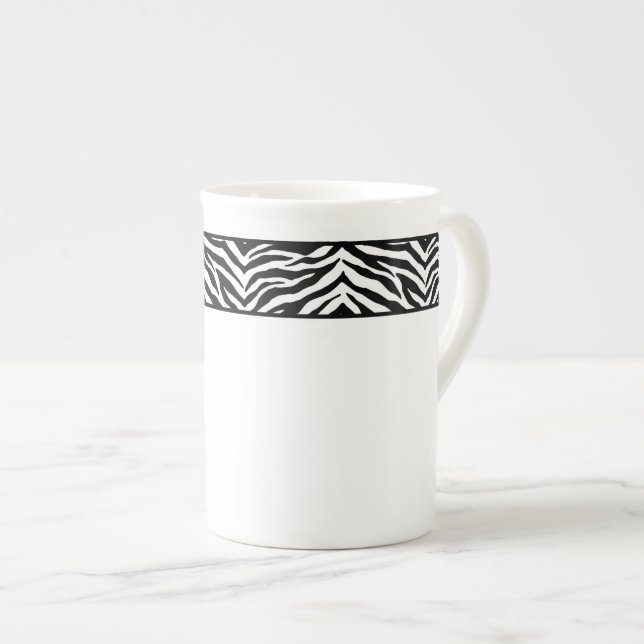 Caneca De Porcelana Impressão "Bone China Mug-Zebra" (Frente Esquerda)