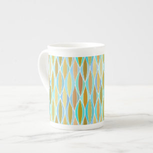 Caneca De Porcelana Impressão de fita do século médio - blues e neu