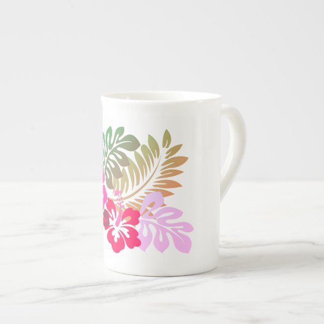 Caneca De Porcelana Impressão havaiano (Frente Esquerda)