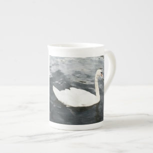 Caneca De Porcelana Impressionista Swan