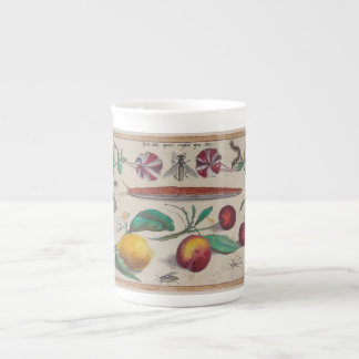 Caneca De Porcelana Impressões antigos das flores de Europa