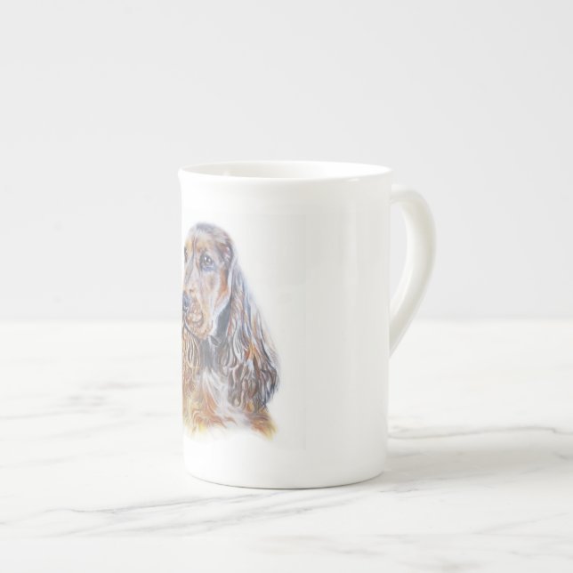 Caneca De Porcelana Inglês cocker spaniel (Frente Esquerda)