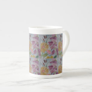 Caneca De Porcelana Inglês Jardim de Algodão Osso China Mug