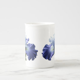 Caneca De Porcelana Íris Azul Profundo e Branco
