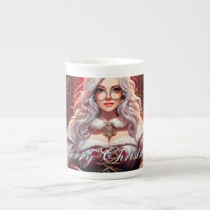 Caneca De Porcelana Irmã de testes de papais noeis - Merry XMas 031220