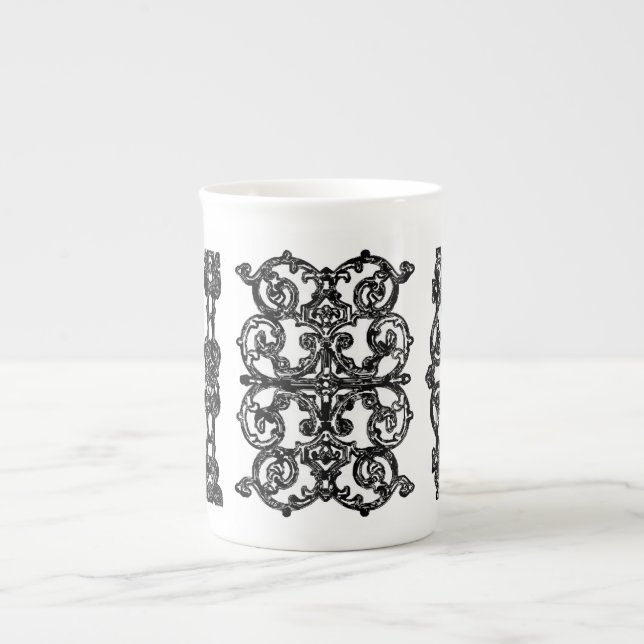 Caneca De Porcelana Iron Center Railings Mug (Frente)