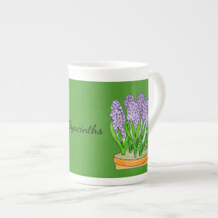 Caneca De Porcelana Jacintos em Vasos
