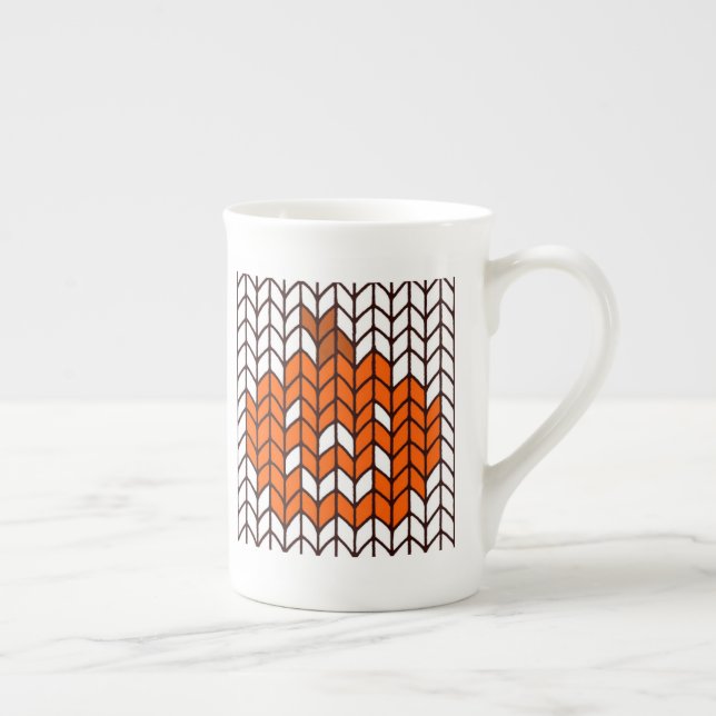 Caneca de porcelana JACK-O-LANTERN tricotada (Direita)