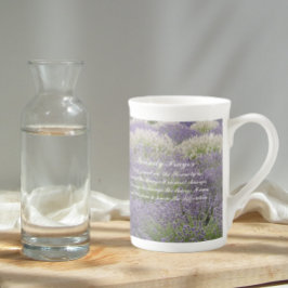 Caneca De Porcelana Jardim de Lavanda da Serenidade Inspiradora