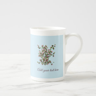 Caneca De Porcelana Jardim Floral de Rododendros Personalizado