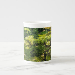 Caneca De Porcelana Jardim Japonês - Estética Tradicional