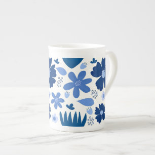 Caneca De Porcelana Jardim Nórdico