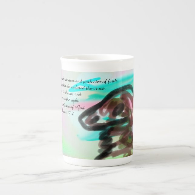 Caneca De Porcelana jesus conserte os olhos (Frente)