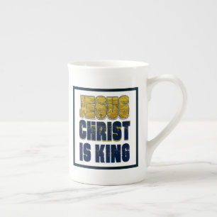 Caneca De Porcelana Jesus Cristo É Rei