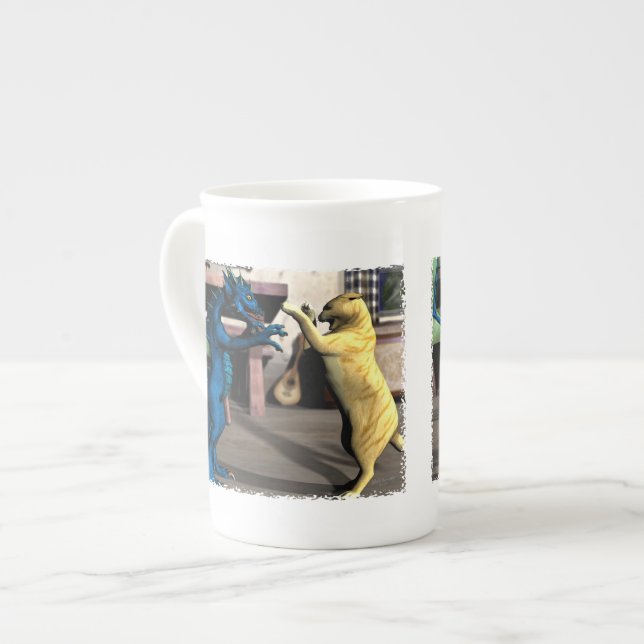 Caneca De Porcelana Jogamos? Bone China Mug (Frente Esquerda)