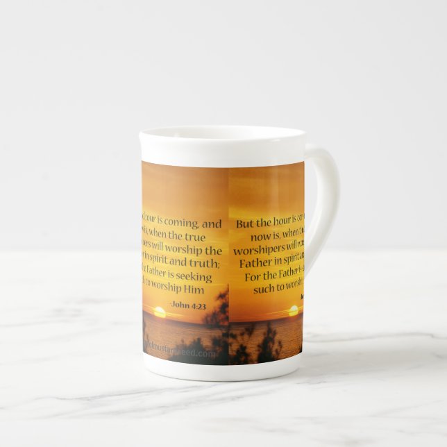 Caneca De Porcelana John 4:23 (Frente Esquerda)