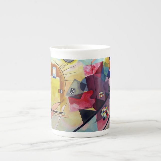 Caneca De Porcelana Kandinsky 1925/amarelo/vermelho/azul/pixdezines (Frente)