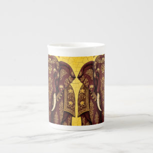Caneca De Porcelana Kandyan Royal Maroon Tusker Fleece -Sri Lanka
