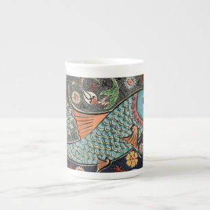Caneca De Porcelana Koi Mosaic