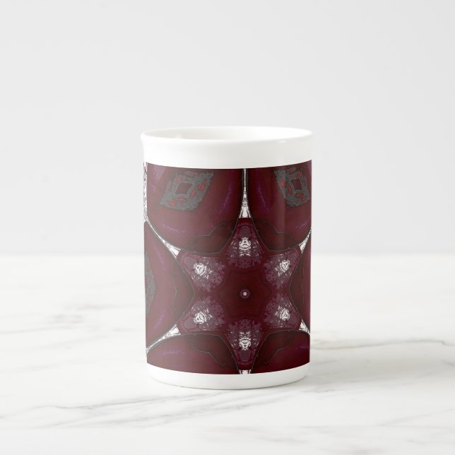 Caneca De Porcelana Lábios Flor Prem Mandal (Frente)