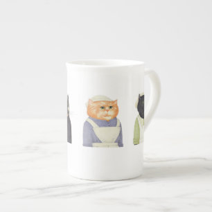 Caneca De Porcelana LADY CATS Bone China Mug