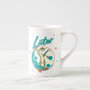 Caneca De Porcelana Lagartixa Engraçada Depois