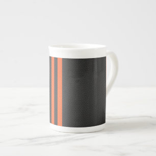 Caneca De Porcelana Laranja esportivo em fibra de carbono como Impress