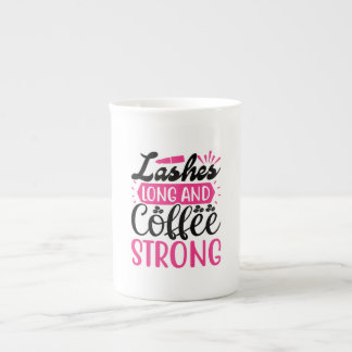 Caneca De Porcelana Lashes Long Coffee Strong