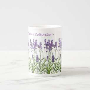 Caneca De Porcelana Lavanda Osso China Mug