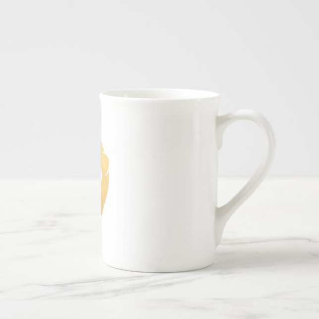 Caneca De Porcelana Leão Dourado de Dowd (Direita)