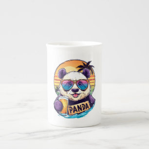 Caneca De Porcelana Legal Panda: Retro Summer & Beer Vibes